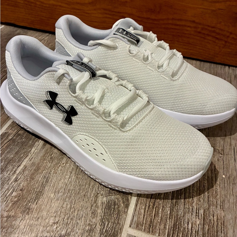 Under Armour Men’s White Charged Surge 4 Sneakers